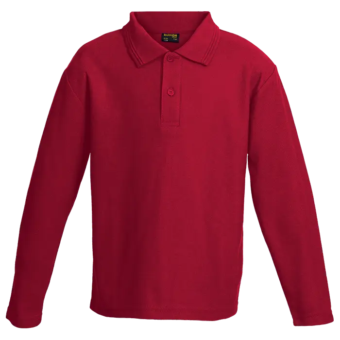 175g Pique Knit Long Sleeve Golfer Kiddies