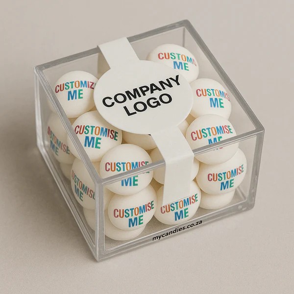 Personalised Edible Printed Softmints in Acrylic Gift Box