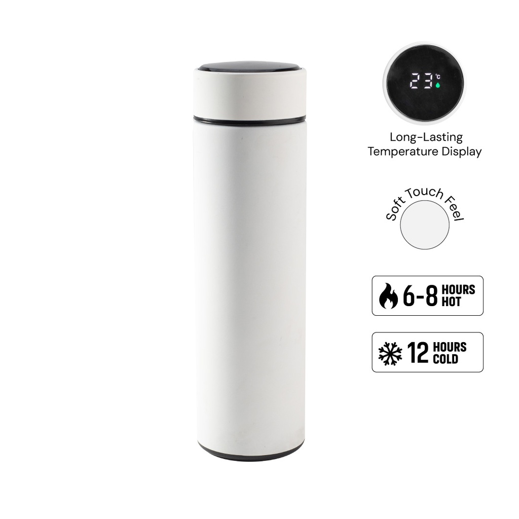 WAHA - Giftology Thermal Flask with LED Temperature Display 500ml - White