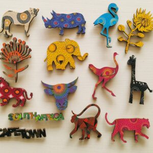 Set of African fridge magnets