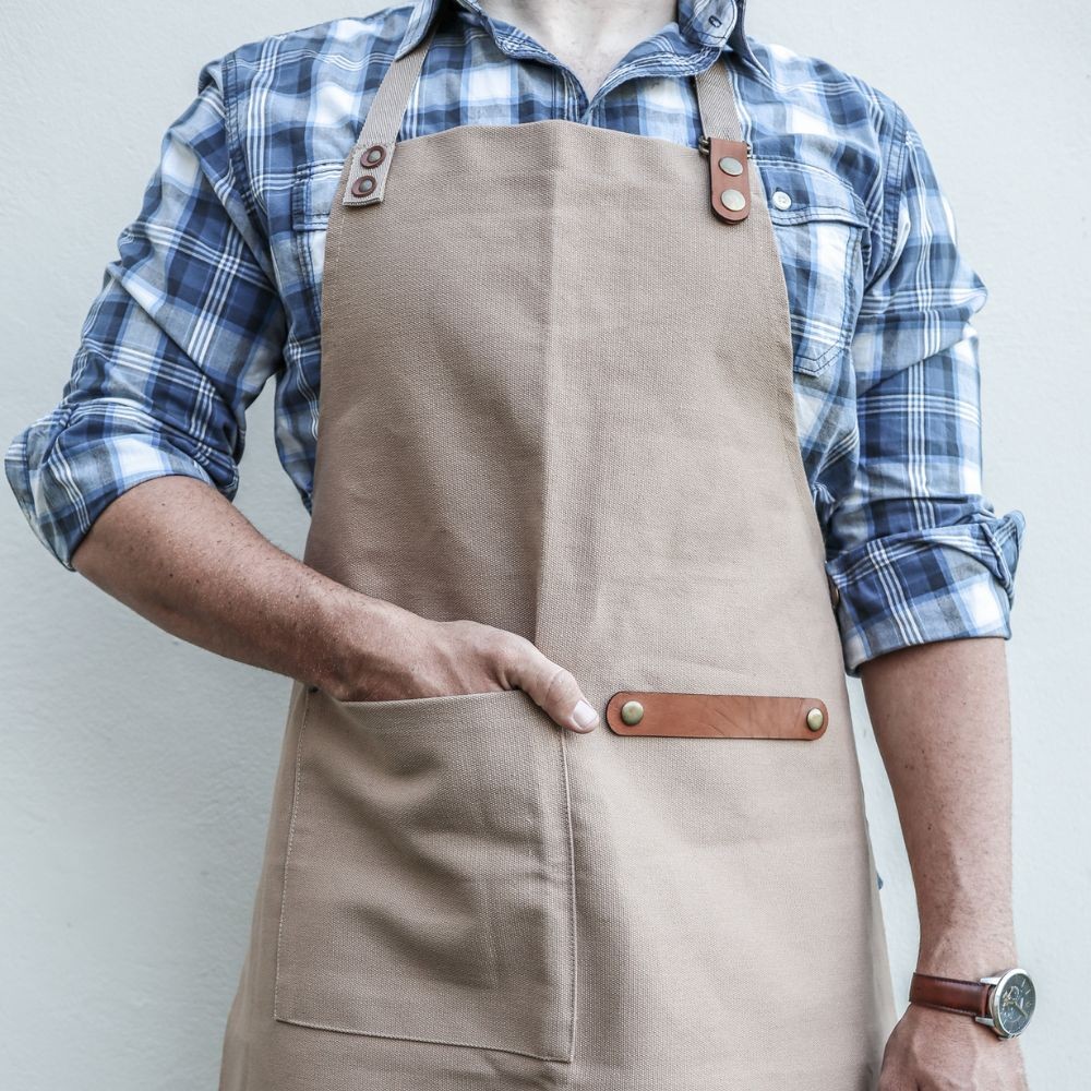 Canvas and leather apron