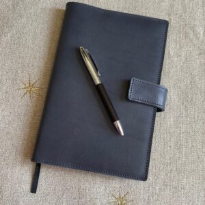 Leather A5 Sleek Slip-On Notebook Cover