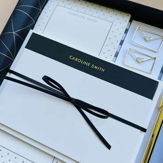 Personalised stationery set