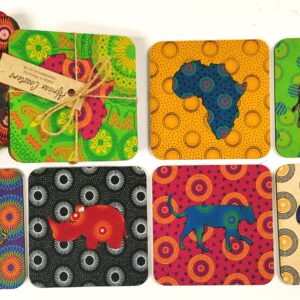 Set of african coasters